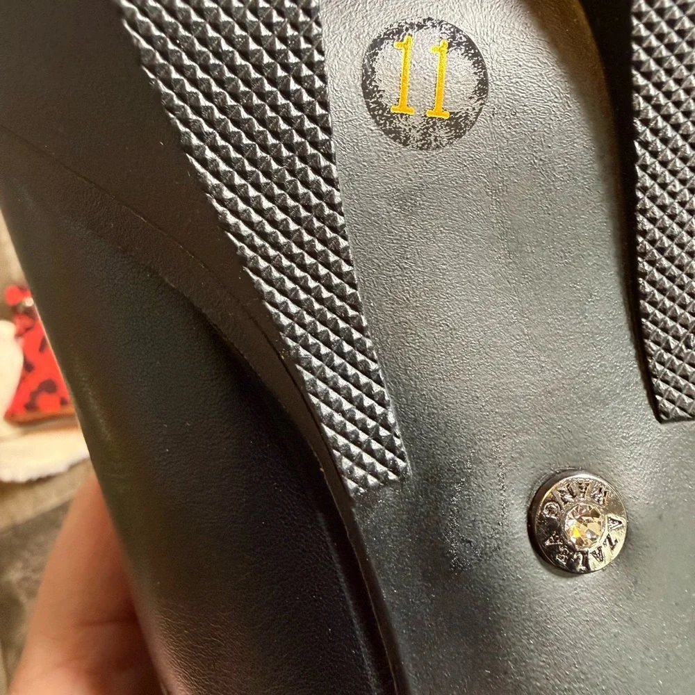 Azalea Wang Trigger Multi Colorblocked Leopard Lace Up Platform Heel Fur Trim 11 - Picture 8 of 9